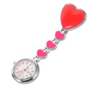CLISPEED Nurse Hanging Watch Luminous Hand Medical Pocket Watch Creative Design for Doctors Hospital Clinic Use Rosy Pink Four Heart Dial