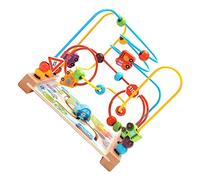 CLISPEED Ocean Themed Wooden Beaded Maze for Educational Finger Flexibility Plaything with Patterns Water Based Paint Cognitive Development and Imagination Enhancement for Boys