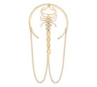 CLISPEED Open Upper Arm Band Cuff Bracelet Gothic Scorpion Gold Geometric Open Armlet Adjustable Armband Bangle for Women Costume Jewelry