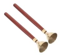 CLISPEED Orff Percussion Hand Bell with Wooden Handle Redwood Ringing Bell for Interactive Music Instrument for Preschool Classroom Use Engaging Educational Tool for Music Lessons