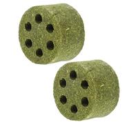 CLISPEED Organic Timothy Hay Chew Toys for Rabbits Small Animals, Natural Molar Teethers, 2pcs Small Size, Safe Treats for Bunny, Guinea Pig, Hamster Chewing Oral Comfort