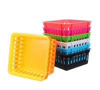 CLISPEED Organizer for Storage Sorting Sturdy and Support Effortless with, 8pcs Small Basket Square Shape Use Desktop Stationery for Home and Office