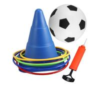 CLISPEED Outdoor Toss Rings Game Set with Plastic Cones for Interactive Teamwork for Concentration and Coordination Lightweight Family Throwing Game for Garden and Playground Fun