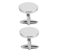 CLISPEED Oval Alloy Shirt Buttons Sewing Fasteners Simple Silver Cufflinks for Men Women Durable Oval Buckles for Clothing Decoration and DIY Crafts Easy to Sew and All Match Style