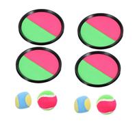 CLISPEED Paddle and Ball for Toss and Catch Game Plastic Paddles with Hard and Soft Balls Educational Outdoor for Backyard Play to Coordination and Reaction Skills