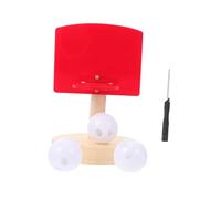 CLISPEED Parrot Mini Basketball Training with Bell Red Backboard for Bird Intelligence Development Suitable for Parakeets Cockatiels Lovebirds and Pet Birds
