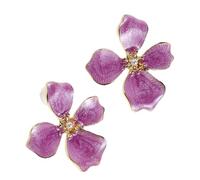 CLISPEED Pastel Flower Earrings Lightweight Floral Jewelry for Women Elegant Blossom Design with Faux Pearl Color Retention Romantic Wedding Birthday Prom