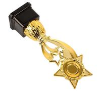 CLISPEED Pentagram Star Mini Trophy for Competition Award Plastic Gold Trophy Cup for School Kindergarten Party Prizes Creative Honor Reward Shows and Events