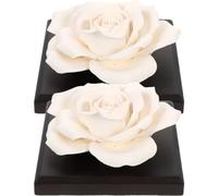CLISPEED Perfume Diffuser and Acts as Decorative Aroma Diffuser 2pcs Ceramic Rose Shaped Portable Air Freshener with Unique Design, Freshens the Air for Home and Office