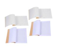 CLISPEED Personal Finance Journal Register Book 4Pcs Blank Accounting Ledger Grid Paper for Bookkeeping and Financial Record Keeping in Office and Warehouse