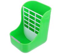 CLISPEED Pet Food Dispenser Rabbit Grass Rack with Fixed Knob Holding in Place, Sturdy Plastic Feeding Container for Small Animals and Chinchilla Cage Use