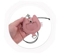 CLISPEED Pet Hair Memorial Keychain PU Leather Cat Head Design Keepsake Pendant for Thoughtful Bag Charm for Storing Cherished Fur Keepsake