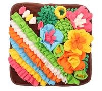 CLISPEED Pet Snuffle Mat Brown Slow Feeder Blanket for Dogs Cats Animals Interactive Sniffing Training Pad Enhancing Olfactory Skills Supports Healthy Digestion Versatile Feeding and