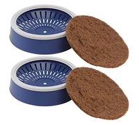 CLISPEED Pigeon Nest Bowl Set with Plastic Egg Trays and Coconut Coir Pads, 4pcs Breeding Bird Accessories for Racing Pigeons and Doves, White Edge and Brown Cushion Pads