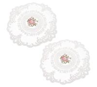 CLISPEED Placemats Photo Props Made of Silk Material Elegant Lace 2pcs, Reusable and Practical Table Mats for Thanksgiving as Special Events for Dining Table Decoration