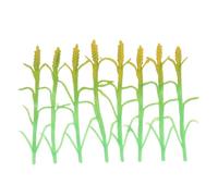 CLISPEED Plastic Model Vegetation Wheat Stems for 8pcs Miniature Green Farm Diorama Accessories, Decorative and Educational Diorama Supplies Architectural Model Plants