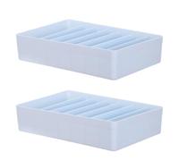 CLISPEED Plastic Money Organizer Cash Trays Large Storage Capacity 2pcs with Removable Dividers Desktop Money Holder for Efficient Organisation White Plastic Tray at Office or Home