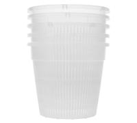 CLISPEED Plastic Net Pots with Slotted Mesh Design for Hydroponics 5pcs Works with Hydroponics or Soil-based Media, Allows Water and Nutrients Penetration, for Flower Nursery and Home