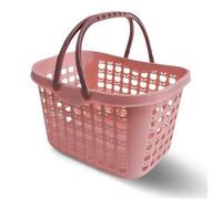 CLISPEED Plastic Shopping Basket for Fruit Storage Picnic Storage Basket Collapsible Design for Kitchen Use for Home Supplies and Daily Organization