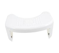 CLISPEED Plastic Toilet Foot Stool for Adults and Step Stool for Bathroom Use Multipurpose Squatting Aid for Proper Toilet Posture and Comfortable Seating White