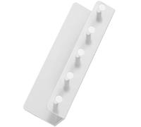CLISPEED Plastic Wall Key Holder Key Hanging Rack 9.04x2.67x1.97in Solid Material Simple Design Extra Storage White for Areas That Require More Wall Storage
