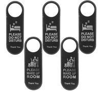 CLISPEED Please Do Not Disturb Door: Sign Double-sided Knob Make Room Hotel Hanger Leather Double Sides Service Hanging Decor Accessory Design Style Fashion Beautiful, 10 PCS