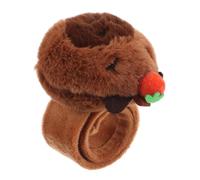 CLISPEED Plush Animal Slap Bracelet Bike Decoration Cute Panda Wristband for Mountain and Road Bikes Fun Handlebar Accessory Birthday Party Favor