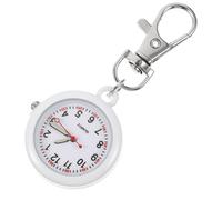 CLISPEED Pocket Watch Clip-on Nurse Fob Watch White Strap and Hook Small Carabiner for Students and Medical Staff Essential Nurse School Test Accessory Random Color