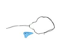 CLISPEED Portable 6 Hole Mini Ceramic Ocarina Blue for Beginners Children Student Music Instrument