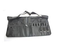 CLISPEED Portable Adjustable Makeup Waist Tools Pack with Multiple Pockets and Brush Holders Professional Photo Purse for Cosmetic Accessories Black Waist Belt Bag for Makeup Artists