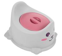 CLISPEED Portable Baby Potty Chair for Toddlers, Thick Matte Finish Training Seat with Cover, Gray Seal Design, Lightweight and Portable for Home Travel Outdoor Use