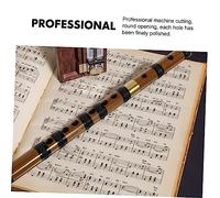 CLISPEED Portable Bamboo Dizi Flute for Beginners Professional Two Section Chinese Woodwind Instrument in Key Natural Wood Tone Suitable for Students and Early Music Education