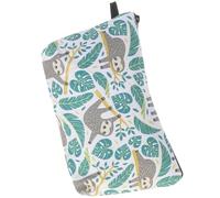 CLISPEED Portable Cosmetic Bag Chic Dacron Material with 3D Printed Sloth Design Space Saving and Practical Travel Makeup Pouch for Women and Moms on Trips