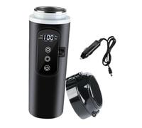 CLISPEED Portable Electric Kettle for Car with Smart Temperature Control and Digital Display Fast Heating Water Cup for Travel Compact Design Fits Cup Holders for Commutes and Long Drives