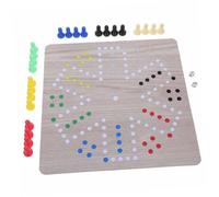 CLISPEED Portable Flying Chess Board Game for Players Rubber Mat Ludo Tabletop Game for Family Parties Educational Strategy Chess for Interactive Planning and Decision Making Features