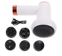 CLISPEED Portable Handheld Neck and Back Massager Roller Cordless Deep Tissue Muscle Massage Tool for Shoulders Waist and Full Body Fat Sculpting Travel-Friendly White Device