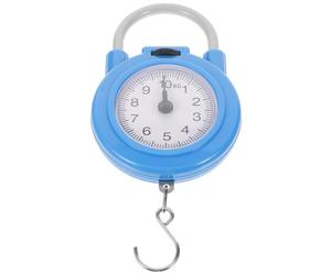 CLISPEED Portable Luggage Weight Scale with Hook, Practical Handheld Spring Dial Weight Scale Made of Plastic and Metal, Easy to Maintain Small Travel Accessory for Accurate Weighing