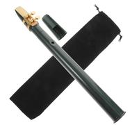 CLISPEED Portable Mini Abs Saxophone for Beginners and Lightweight Pocket Sax with Wooden Components Educational Wind Instrument for Lung Capacity and Finger Dexterity Training Green