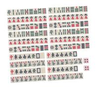CLISPEED Portable Mini Chinese Mahjong Lightweight Travel Game Tiles with Dice Wear-resistant Material Readable Surface Easy to Carry for Outdoor Party Home Entertainment