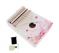 CLISPEED Portable Thumb Piano Kalimba Finger Piano for Durable Lightweight Musical Instrument for Beginners Melodious Sound Easy to Play Fun Pink Design