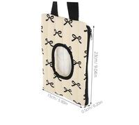 CLISPEED Portable Wipes Dispenser with Ribbon Bow Pattern Moisture Retaining Cloth Material Hands Hanging for Strollers Lightweight Wipe Storage Box Stylish Organizer for Travel and Outdoor