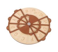 CLISPEED Portable Wooden Guitar Chord Trainer Circle of Fifths Wheel Music Theory Aid for Beginners Students Compact Melody Tool for Accelerated Chord Learning and Practice