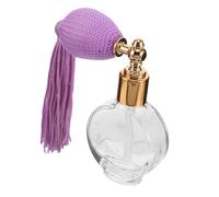 CLISPEED Powder Spray Bottle Refillable Glass Atomizer for Travel Vintage Design for Makeup Tool and Perfume Container Mist Spray Function