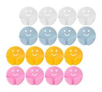 CLISPEED Power Plug Holder Hooks 24Pcs Plastic Self-Adhesive Double Hooks for Cable Management in Kitchen, Bathroom and Office No Damage Installation