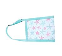 CLISPEED Printed Mesh Seashells Beach Bag for Breathable Mesh Storage Tote with Adjustable Shoulder Straps for Travel Outdoor Play Swim Gear and Camping