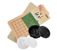 CLISPEED Professional Go Chess for Adults and Board with Black and White Jade Like Stones Portable Desktop Weiqi Game for Beginners and Tournament Play