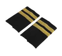 CLISPEED Professional Pilot Shoulder Boards Epaulets Lightweight Two Bars Airline Captain Uniform Badge Aviation Role Identification for Flight Schools and Cosplay