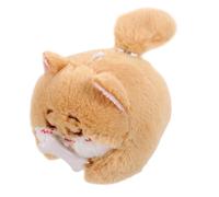 CLISPEED Pull String Tail Wagging Dog Pendant Plush for Backpack Keychain Cute Brown Shiba Inu Plush Doll with Soft Touch and Vivid Colors Portable Animal Accessory for Adults