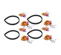 CLISPEED Pumpkin Costume Headbands with Fade-resistant Brightly Design 4pcs Halloween Lightweight Plastic Jack O Lantern Hair Accessories for Women and Men for Spooky Party and Halloween