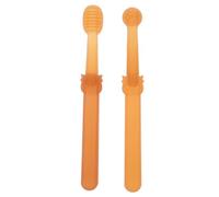 CLISPEED Puppy Tooth Brushing Tool Soft Silicone Pet Toothbrush Double-Head Oral Cleaner for Dogs and Cats Gentle Plaque Removal Prevents Bad Breath